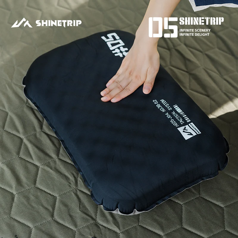 ShineTrip التخييم وسادة قابلة للنفخ خفيفة التخييم النوم وسادة هوائية قابلة للطي المحمولة وسادة الراحة مع حقيبة التخزين