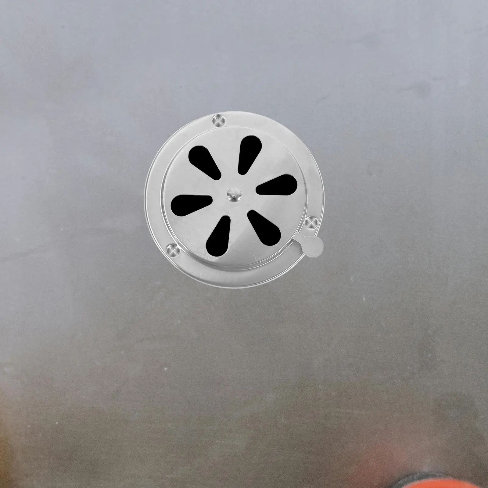 2 Pcs Stainless Steel Adjustable Air Vent Cover Oven Damper Hole Round Ventilation Cover Wall Floor Duct Exhaust Grille Shed