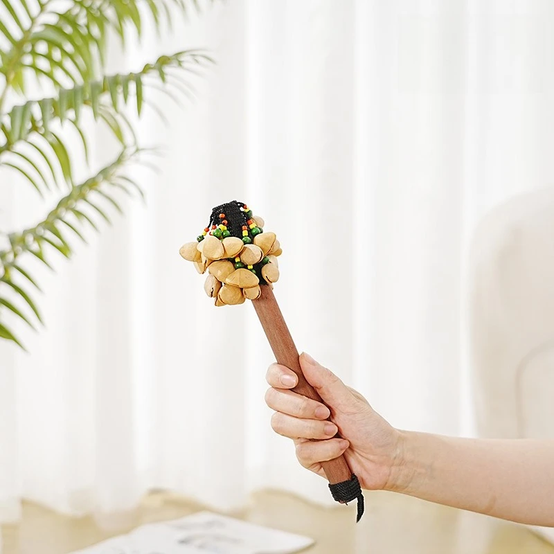 

Колокольчик с фруктовой ракушкой, звуковое исцеление, ручной колокольчик, портативный колокольчик для йоги, медитации, музыкальная терапия, инструмент для релаксации, колокольчик