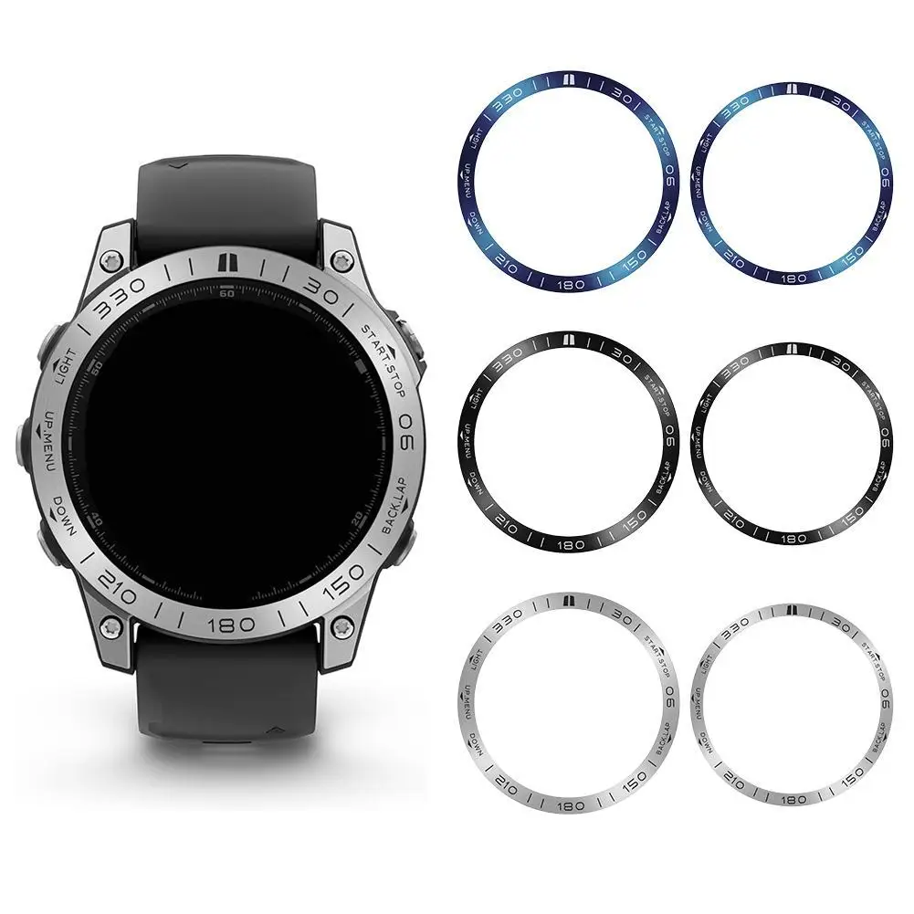 Metal Rings For Garmin Fenix 8 47/51mm Stainless Steel Bezel Protection Watch Case Bumper Rings Decoration Watch Accessories