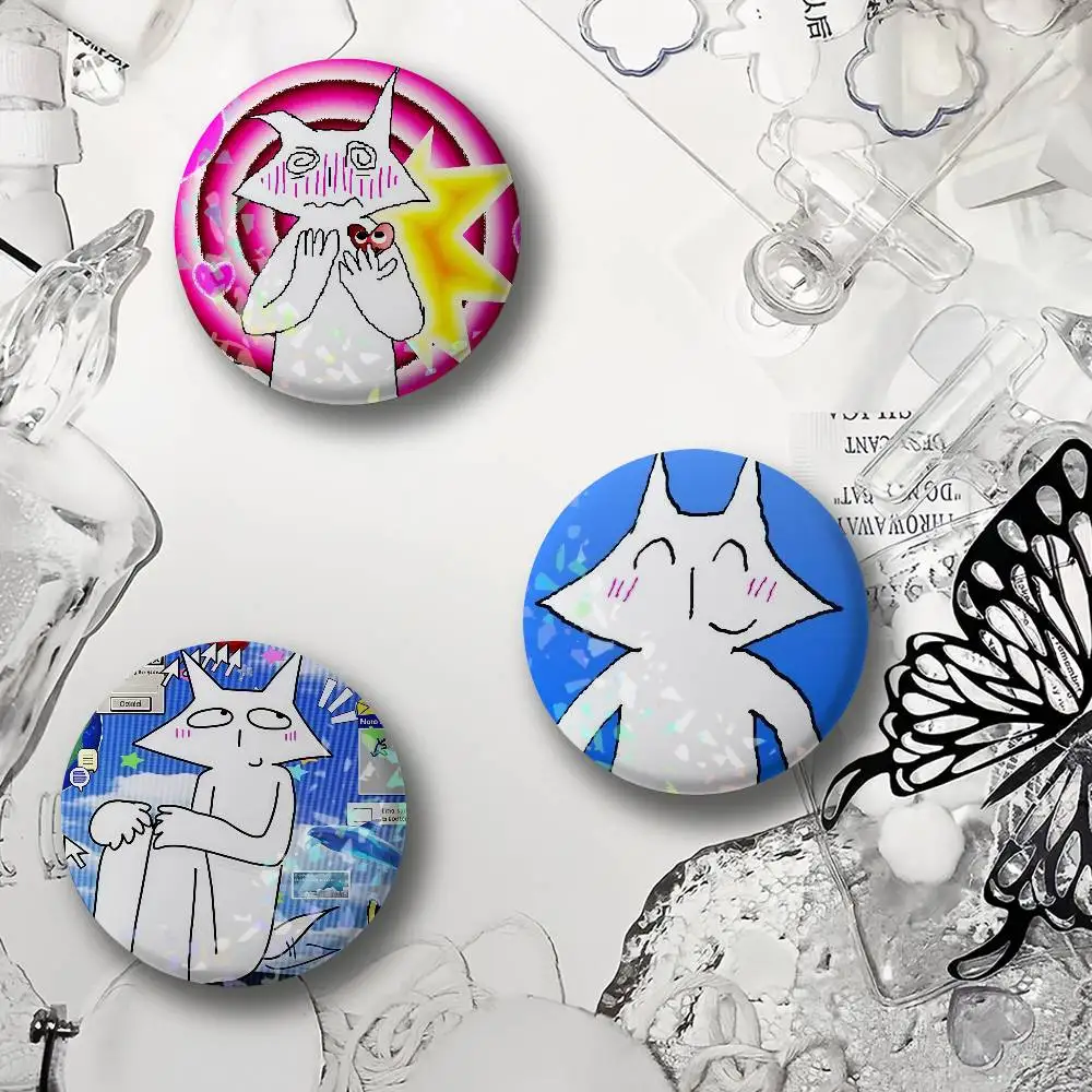 H-House of P-Puso Bayani Laser Badge Round Exquisite Brooches Creative Pins for Clothes Hat Accessories