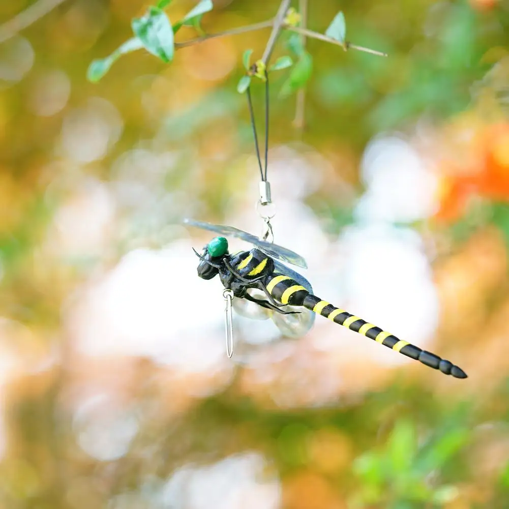 1/3PC PVC Simulation Dragonfly Insect Model Mosquito Repellent Outdoor Hanging Ornaments for Outdoor Garden Camping Fishing Tool