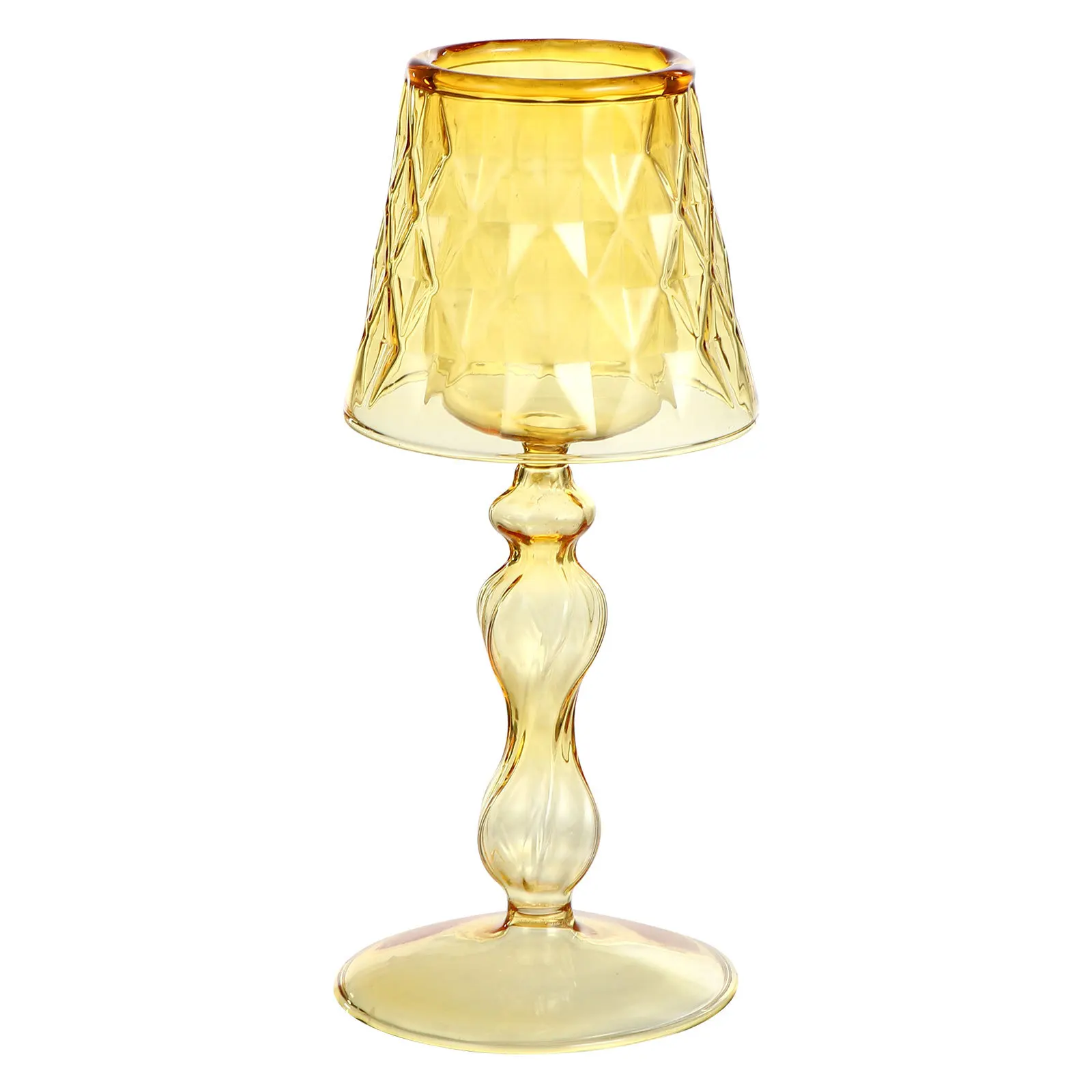 

Glass Holder Simple Stand for Bedroom Living Room Office Decorative Household Candleholder