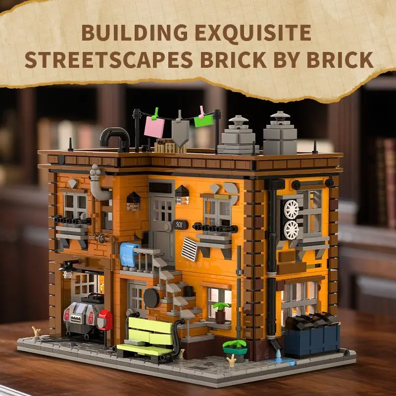 66056 أشلي بناء العمارة الحضرية سلسلة نوع الطوب الإبداعي ألعاب الديكور للأطفال هدايا الكبار ثابت الصبي هدية