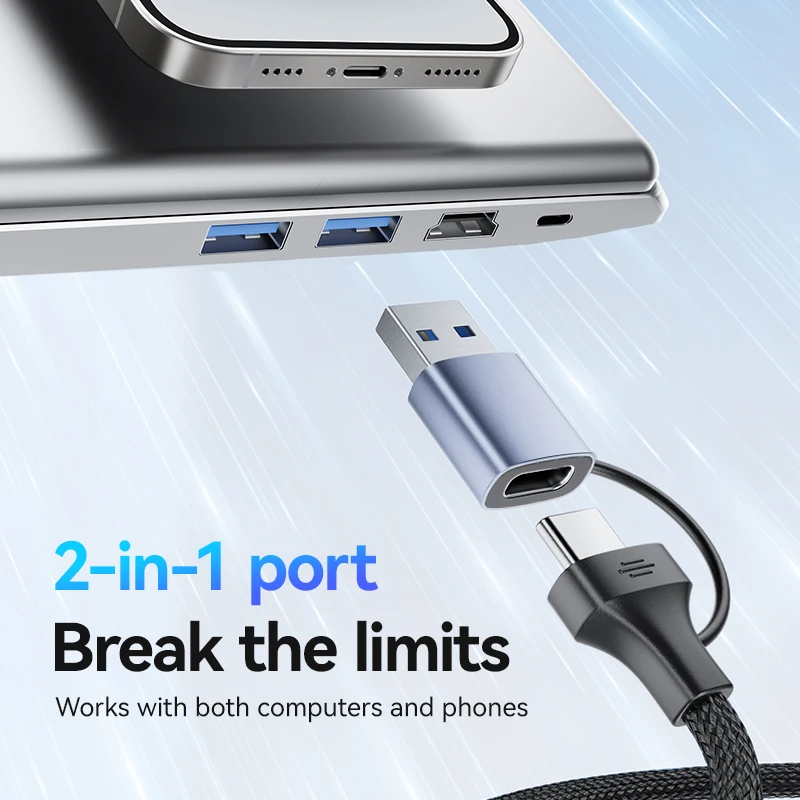 FDBRO 1000Mbps USB/USB-C Adapter Ethernet LAN 3-portowy Hub USB3.0 Stacja Dokująca Hub USB3.0 do Karty Sieciowej Gigabit RJ45 dla PC — zdjęcie produktu 3