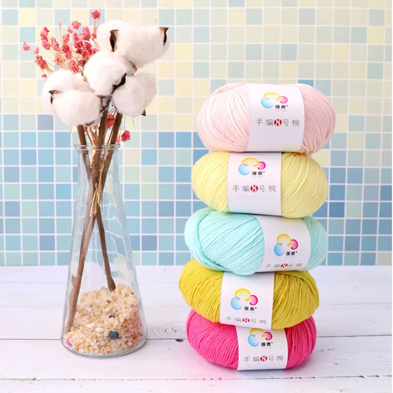 

50g 8-strand Pure Cotton Yarn,Hand Woven Fluffy Soft Hat Blanket Sweater Special Yarn,DIY Crochet Teddy Bear Weaving Material