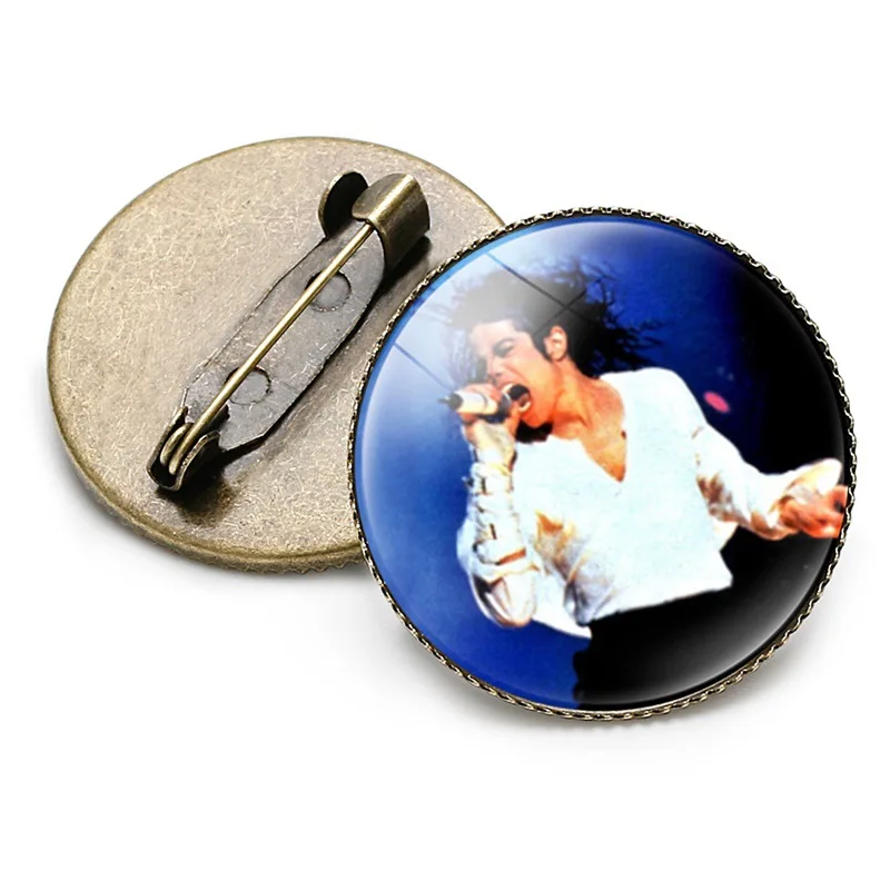 

Hot Pop Rock Singer Michael Jackson Series Fashion Creative Brooch Character Pattern Exquisite Trendy Backpack Badge Gift