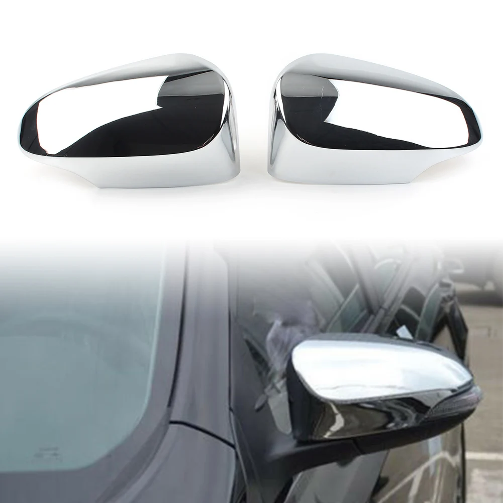 2Pcs Chrome Car Rearview Mirror Door Side Mirrors Trim Cover For Toyota Corolla E170 2014 2015 2016 North America Only