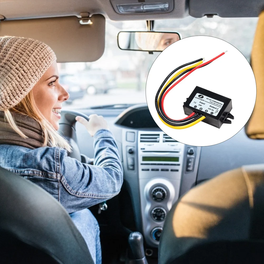 

Power Converter 24V to 12V 12V Converter DC-DC Stabilizer Waterproof Anti-Shock Overload Protection Outdoor Auto Voltage