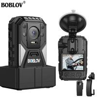 BOBLOV B4K4 Body Worn Camera 4K 128G Video Recorder GPS IP67 Police Security Camera 4000mAh Battery 15Hrs Recording  Body Camera