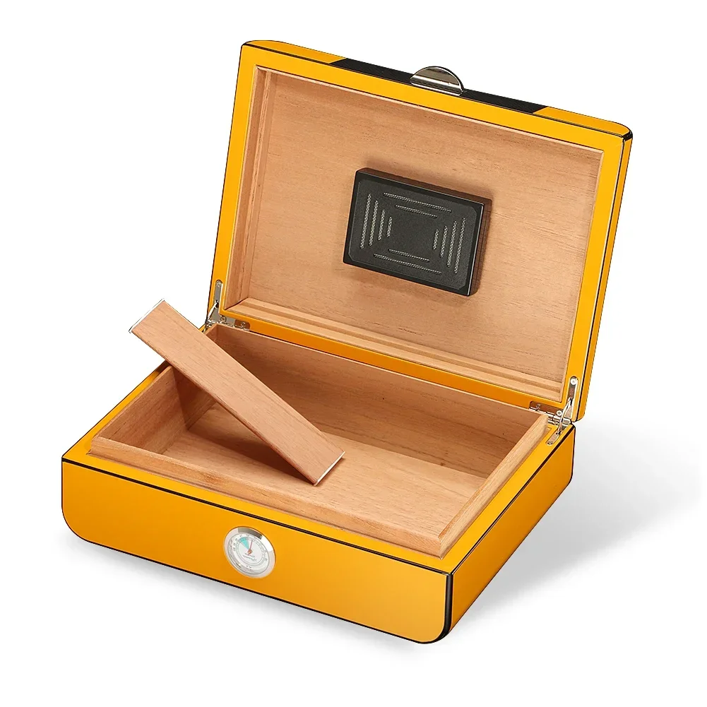 Cases Cigar Box Cedar Humidor Home Indoor Fit About 35 Cigars With Humidifier Hygrometer Storage Cigar Humidor Box Portable