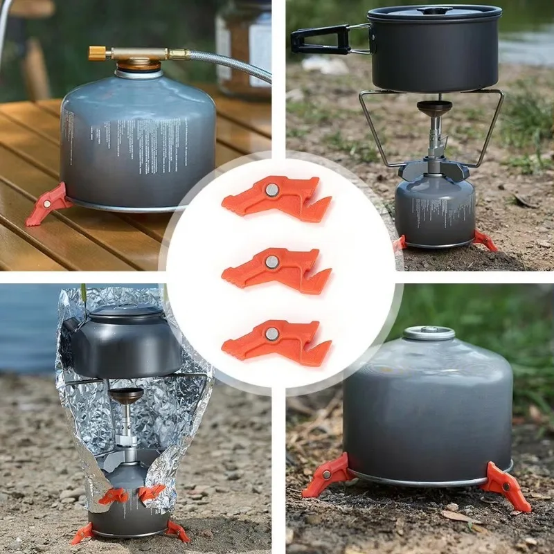 Widesea Foldable Gas Tank Bracket Bottle Shelf Stand Tripod Stove Base Stabilizer Folding Camping Burner Flat Canister Tripods gallery 3