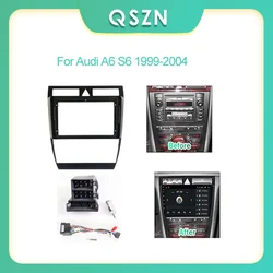 Auto Radio Fascia Frame Adapter For Audi A6 C5 1997-2004 S6 2 1999-2004 RS6 1 2002-2006 Android Dashboard Kit F car accessories