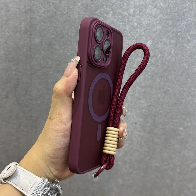 Luxury Yadun magnetic phone case suitable for iPhone 16 15 14 13 12 11 Pro Max Plus lanyard anti fall protective case