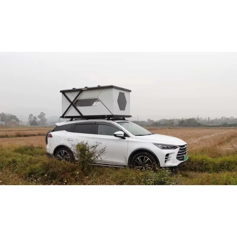 Nuovo camion esterno 600w campeggio solare camper rimorchio da viaggio automatico in alluminio 3-4 persone tetto per auto tenda da tetto tende da tetto a guscio duro