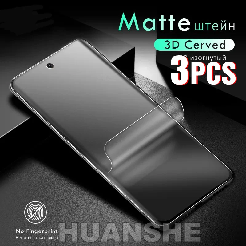 

3Pcs Full Cover Matte Frosted Anti-Fingerprint Hydrogel Screen Protector for Huawei P50/P60 Art/Pura 70 Pro+Ultra