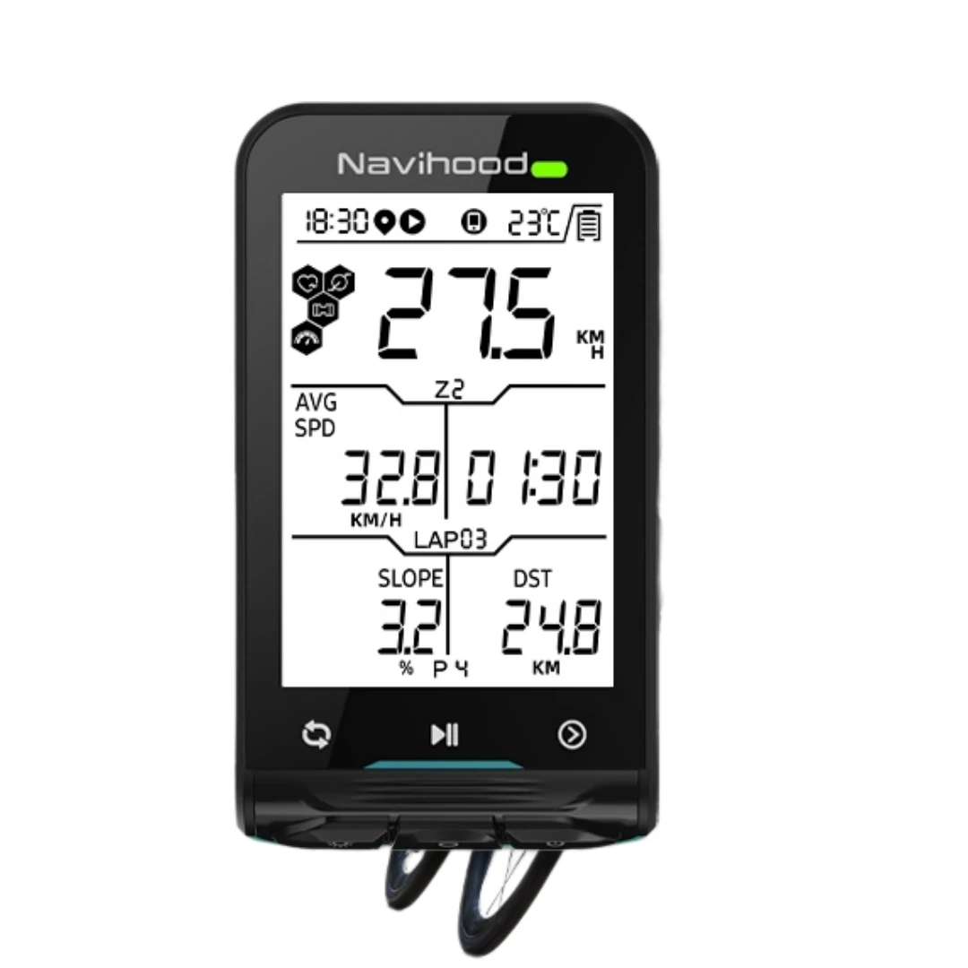 

Navihood L3 2.6 inch Display GPS Smart Bike Computer 3D Video Playback Type C Fast Charging Bicycle Computer IPX7 Waterproof