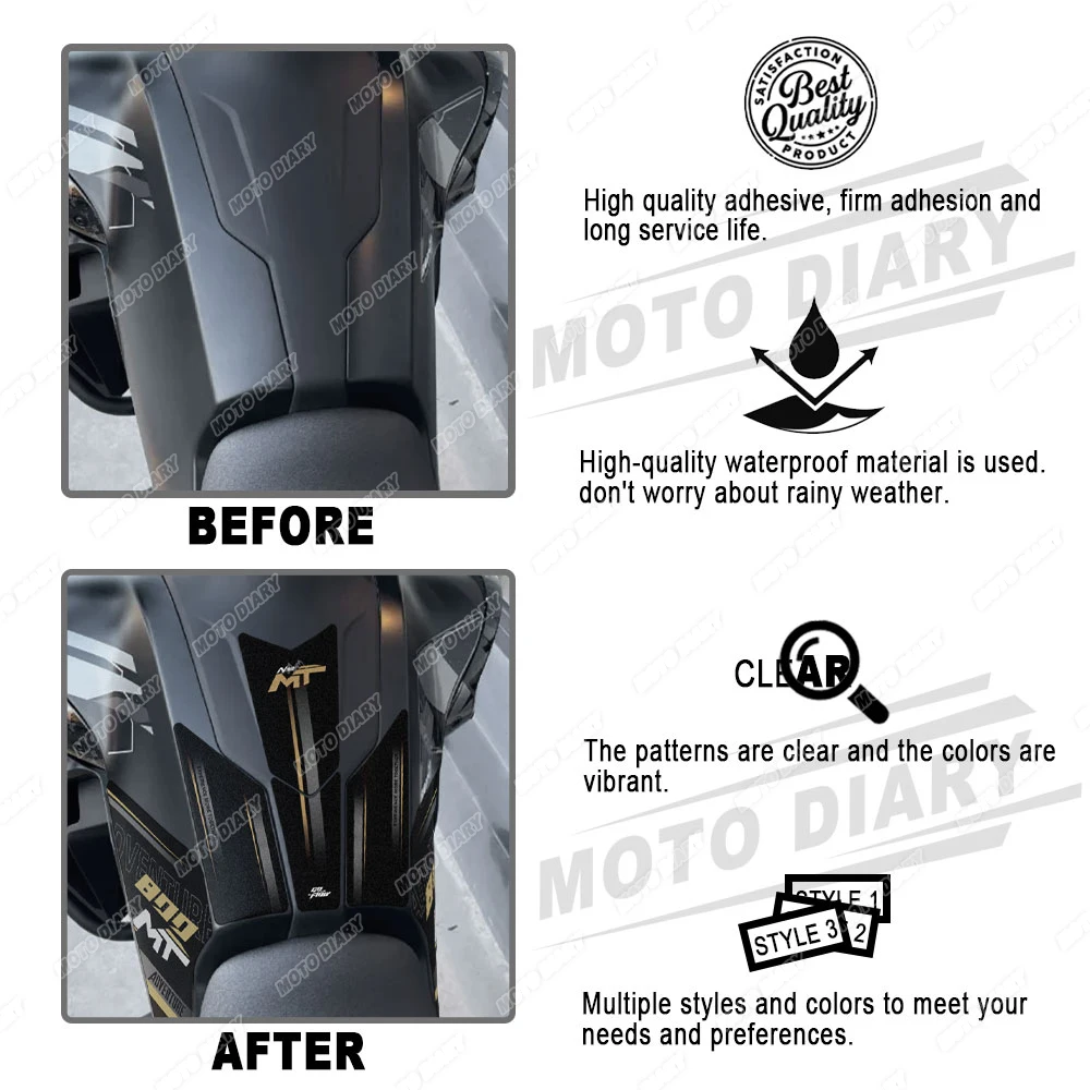 Naklejki na bak paliwa motocykla CFMoto 800MT 800 mt, nakładki na kolana motocross, ochrona przed trawieniem, wodoodporne naklejki