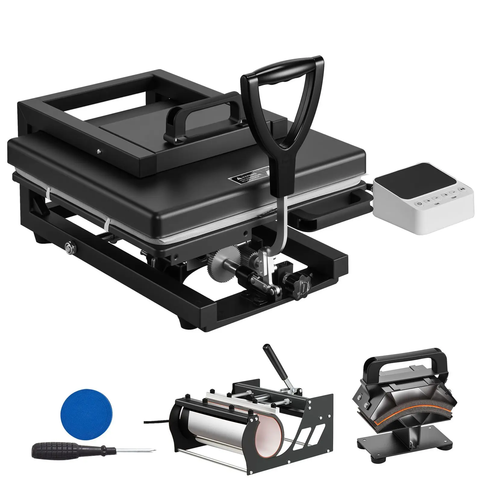 Hybrid Heat Press, 15 x 15 inch, 5-in-1 Multifunction, Heat Up Fast and Even, All-New Patented Design, Easy to Control, Sublimat