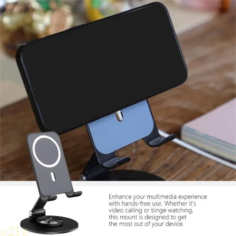 

Вращающийся на 360 градусов магнитный держатель для зарядки телефона, регулируемая угол наклона мобильная подставка без кабеля