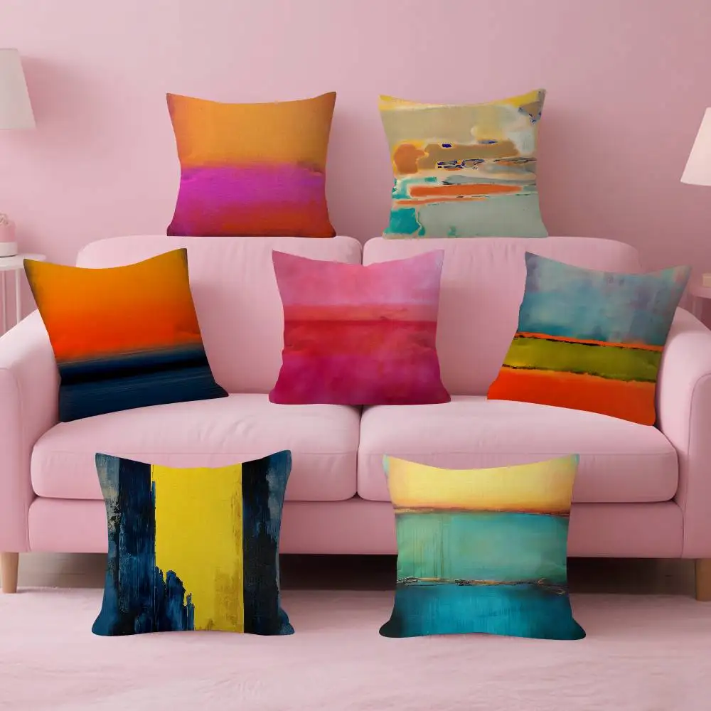 Art Mark Rothko Gemälde Kissenbezug Kissenhülle Wohnzimmer Sofa Heimdekoration Individuell gestaltet