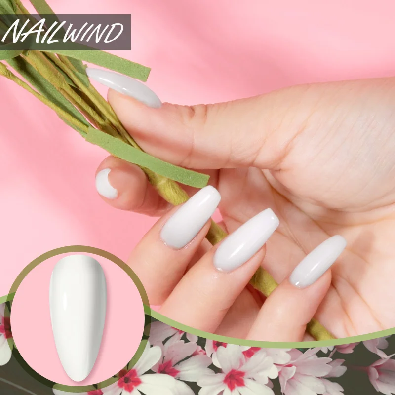 NAILWIND White Black Nail Gel UV/Led Nail Polish Semi Permanent Gel Varnishes Hybrid Polish No Wipe Top Coat Nail Art