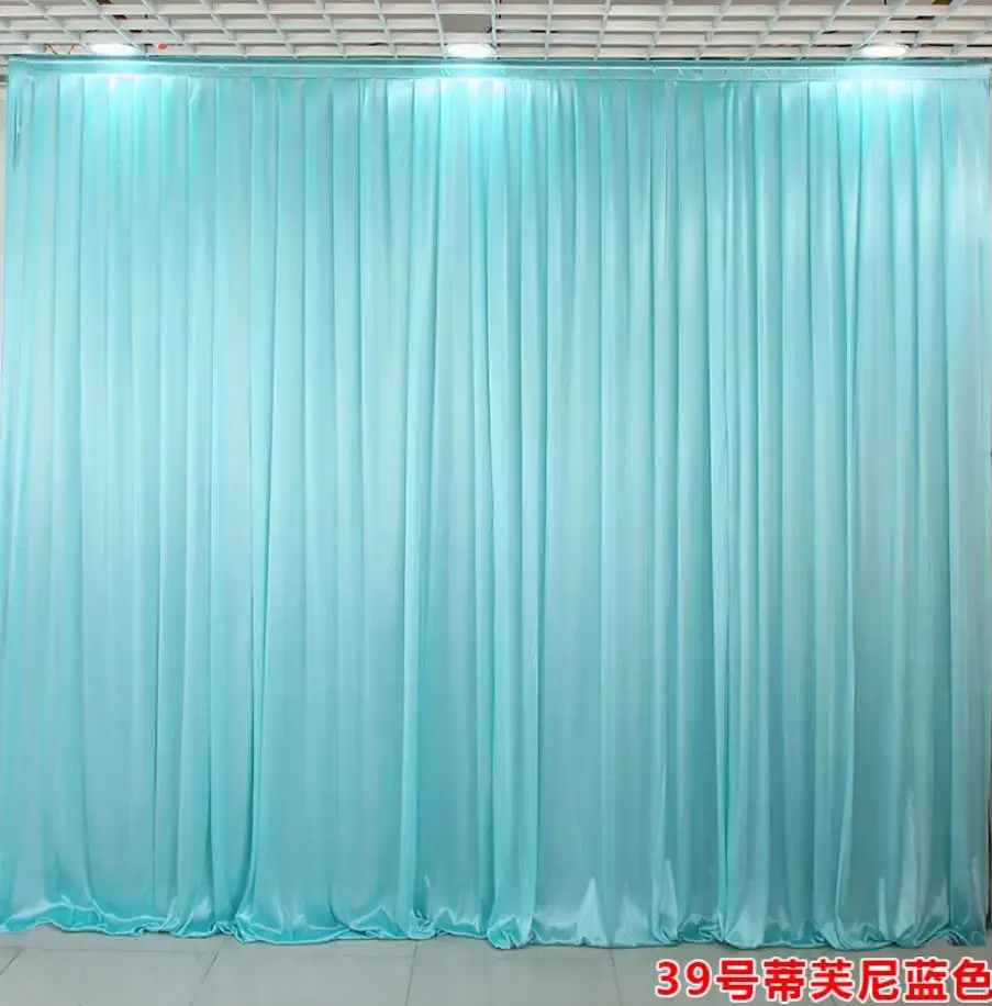 Romantic Ice Silk Wedding Decoration Drapes Backdrop Curtain Stage Event Birthday Party Show Hotel Panels Luxury Design Hotsale