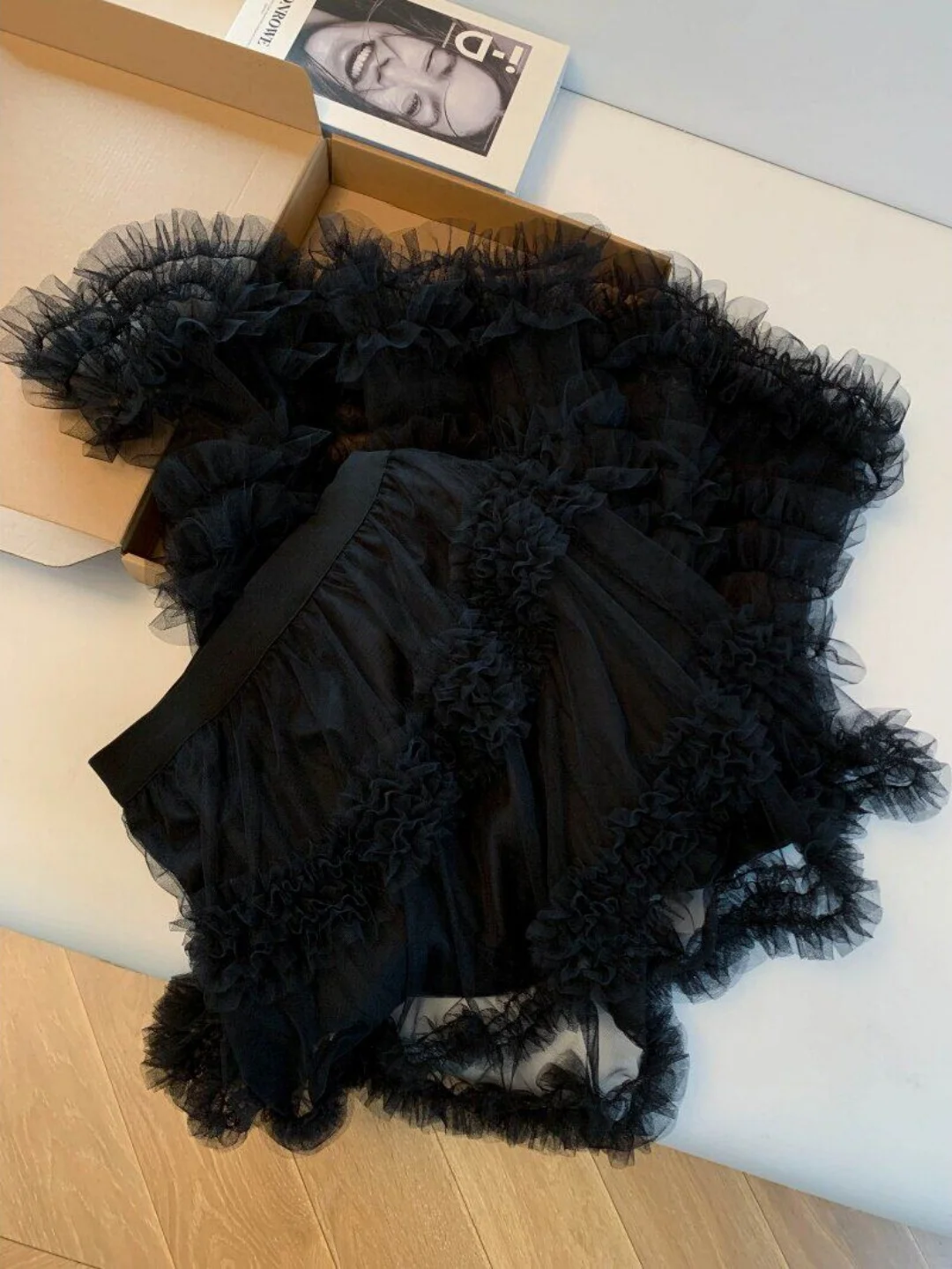 Elegant Layered Tulle Skirt Maxi Gown Heavy Embellishment Cake Style Half-length Women's Skirt Breathable Skin-friendly Material