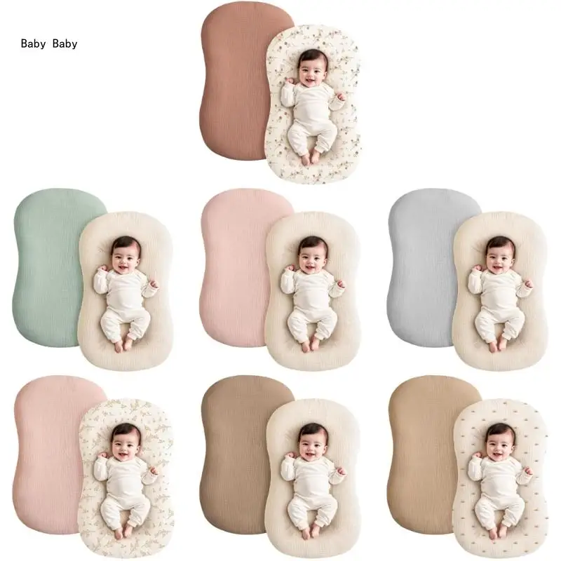 2pcs Newborns Bassinet Sheet for Infants, Comfortable Baby Fitted Sheet Bed Protective Sleeve Case Cover for Multiple Q81A