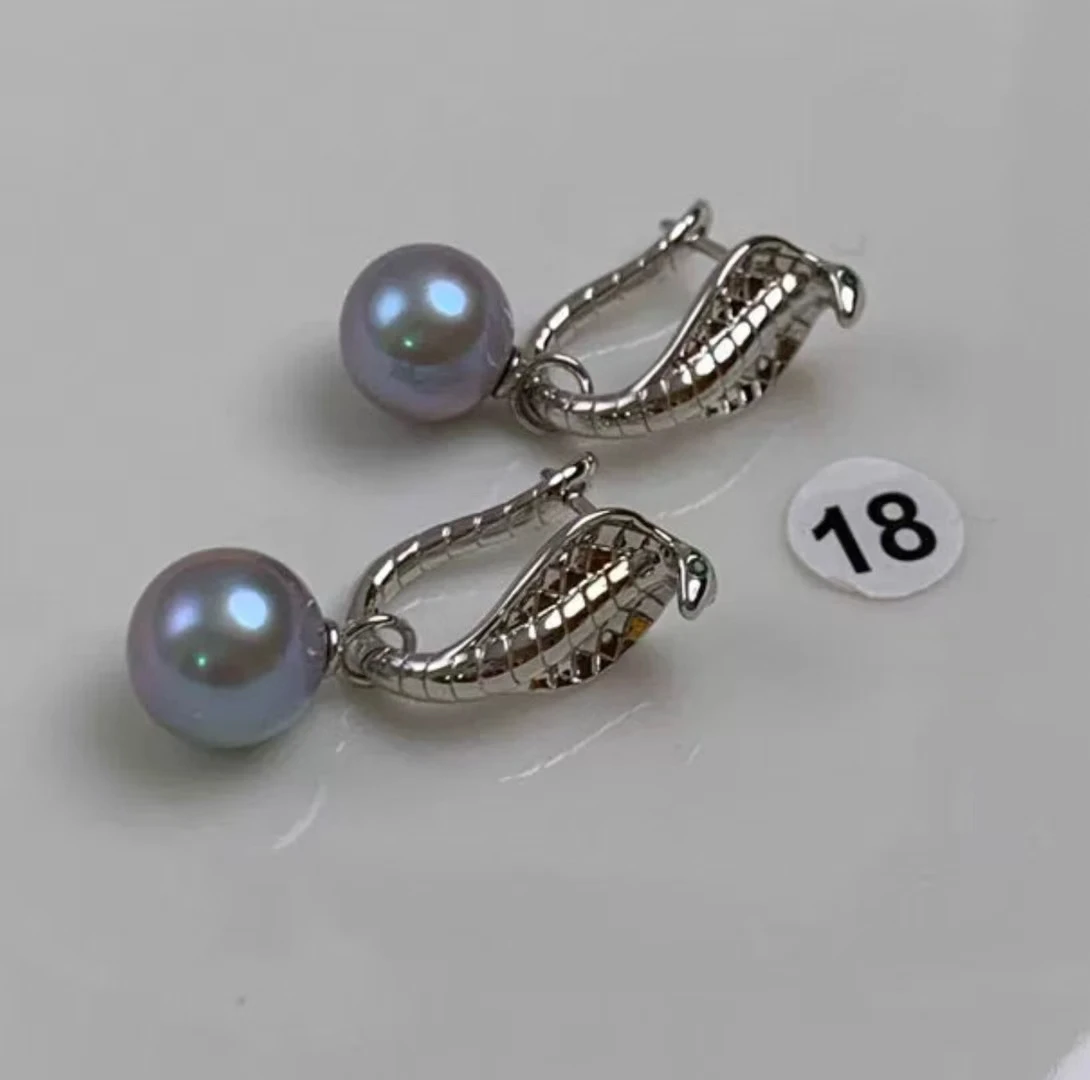 

Оптовая продажа, серьги из стерлингового серебра 925 пробы в форме змеи, фурнитура для крепления, базовые монтажные детали, аксессуар для жемчуга 8-10 мм