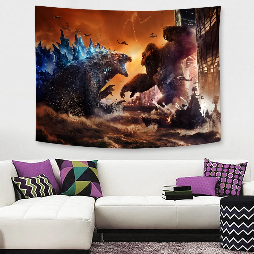 G-Godzillas Anime Printed Large Wall Tapestry Cheap Hippie Wall Hanging Bohemian Wall Tapestries Mandala Home Decor
