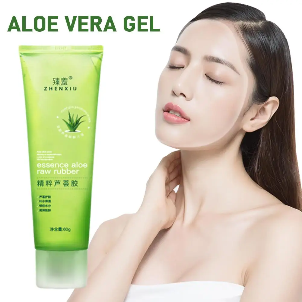 Quick Exfoliating Peeling Aloe Vera Gel Facial Scrub ทําความสะอาดผิวหน้าขัดผิวสําหรับทุกสภาพผิว Smooth Moisturizing P0G3