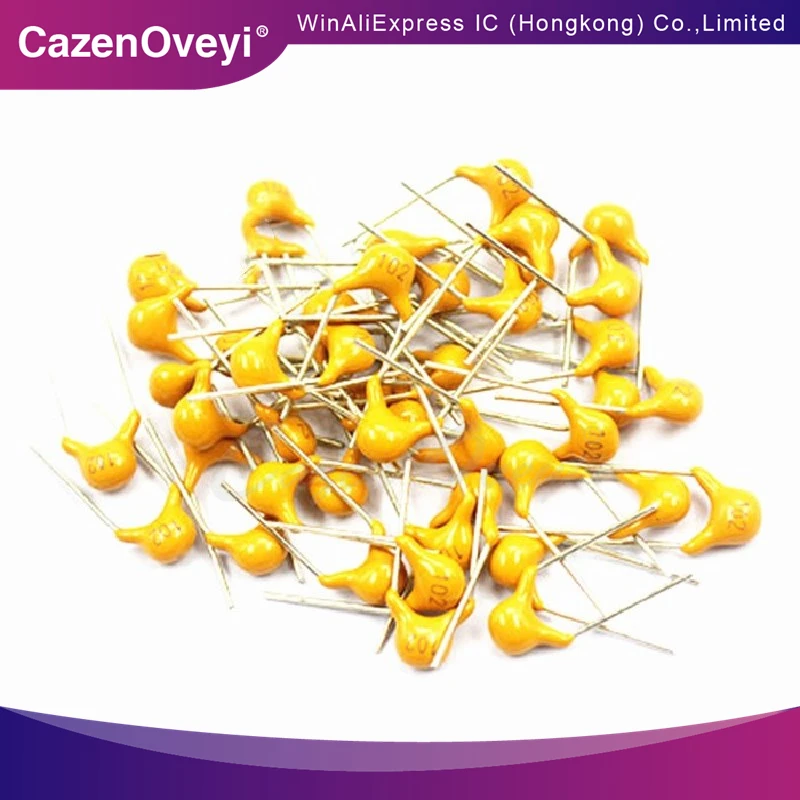 10piece Monolithic capacitor Screen printing: 391 (390PF) spacing 5.08mm