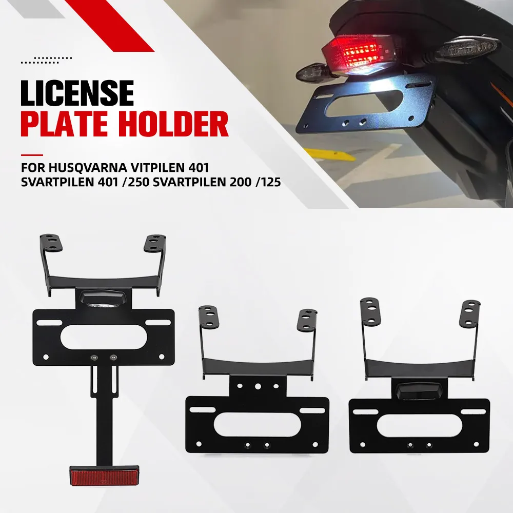 For Husqvarna VitPilen 401 SvartPilen 401 /250 SvartPilen 200 /125 License Plate Holder Tail Light Bracket Fender Eliminator Kit