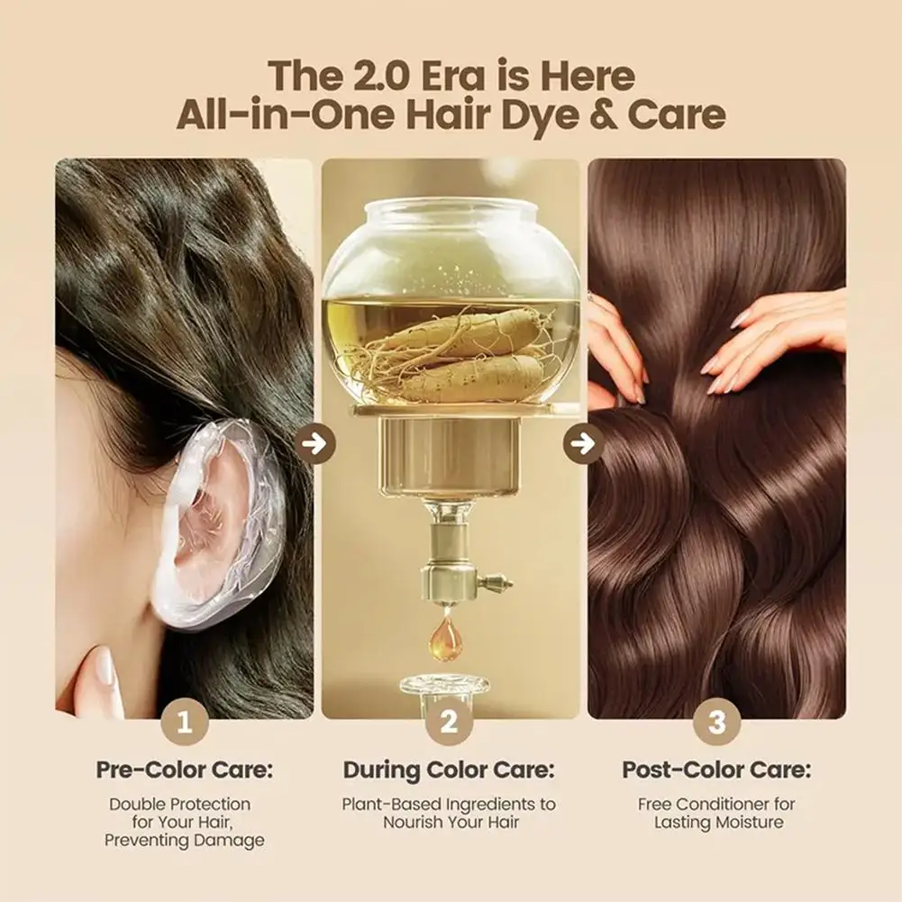 

1pcs 460ml Instant Coloring Shampoo Natural Black Color for Men Women Hair Dye Herbal Brown Purple Hair Dye Hair Dye Shampoo