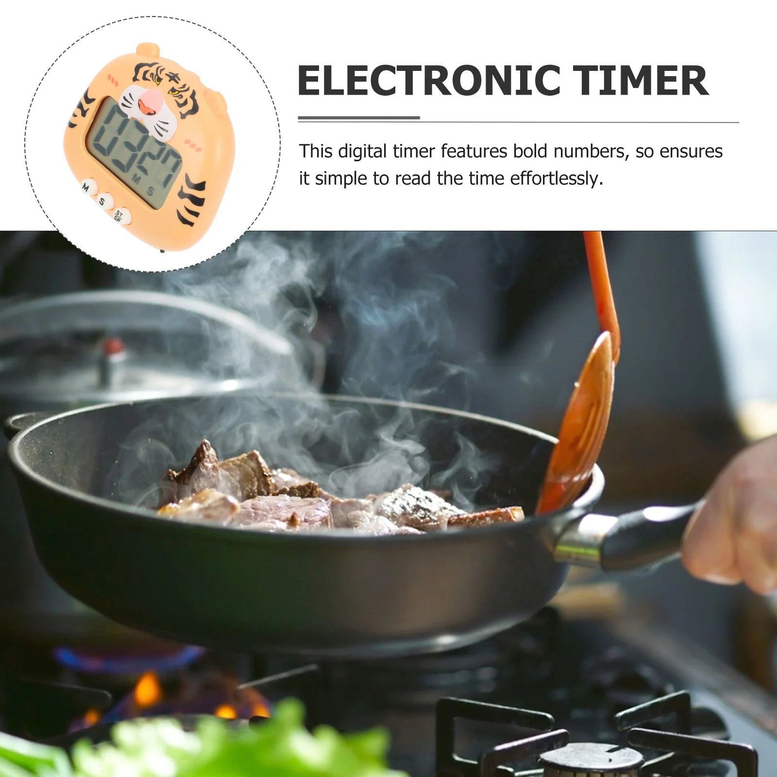 

Luxshiny Digital Timer Electronic Kitchen Study Bedtime Routine Portable Loud Boiling Electric White ABS