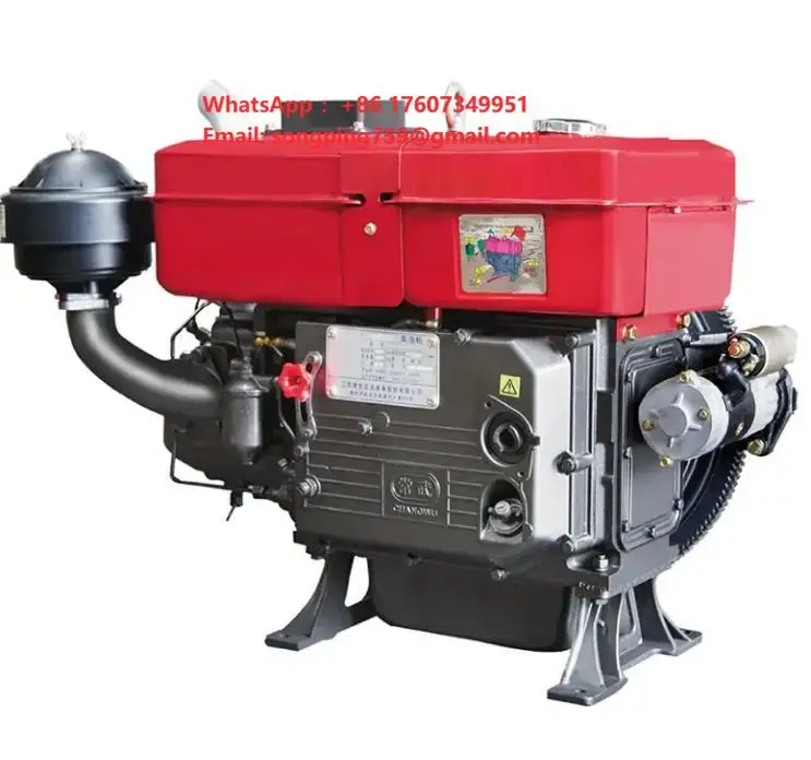 Direct Supply From Chinese Manufacturers New Monocylindre Diesel Engine Water Cooled Engine With Core Components Motor Pump Gear