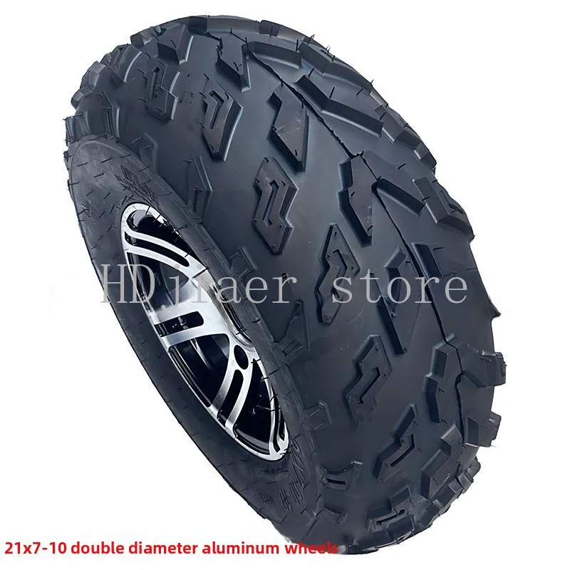 

Four-wheeled ATV kart accessories, modified 21x7-10 inch off-road vacuum tires, double diameter aluminum wheels, towing flowers
