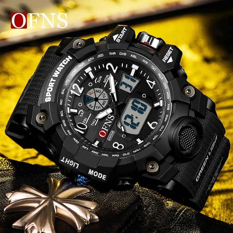 OFNS Top Brand Sports Men\'s Watches Military Digital Quartz Watch Man Waterproof Date Wristwatch Men Clock relogios masculino