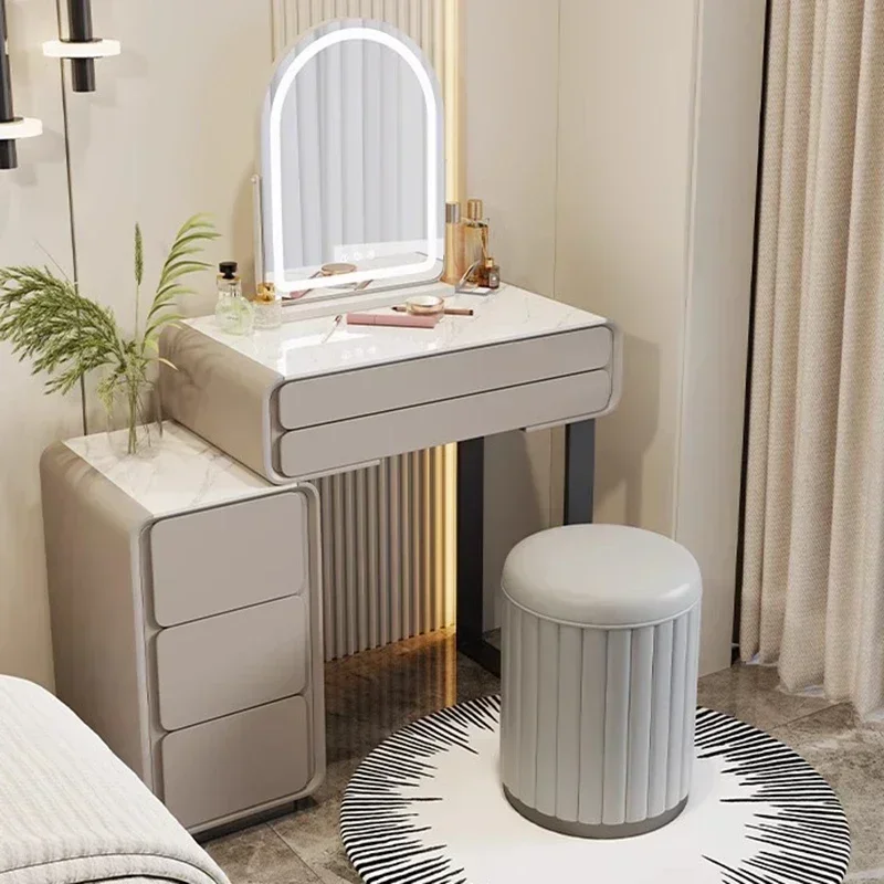 For Lights Small Vanity Drawers Set Mobile Make Up Table Organizer Coiffeuse De Chambre Bedroom Furnitures