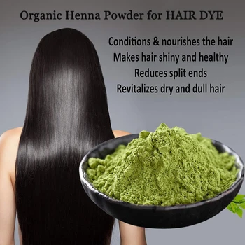 천연 순수 식물 헤나 파우더, 백발 커버용 헤어 염료, 영양 및 헤어 케어 다크 브라운, 블랙 인디고 파우더 