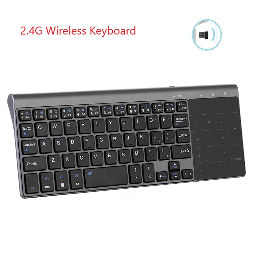 

2.4G Wireless Keyboard with Number Touchpad Mouse Thin Numeric Keypad for Laptop Desktop PC Smart TV Mini Keyboard