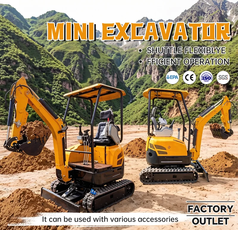 1,5T Mini-Bagger Stufe V Euro5 CE COC Kleiner Raupenbagger mit Hydraulischem Daumen und Dozerblatt, Optionale Anbaugeräte – Detail 2