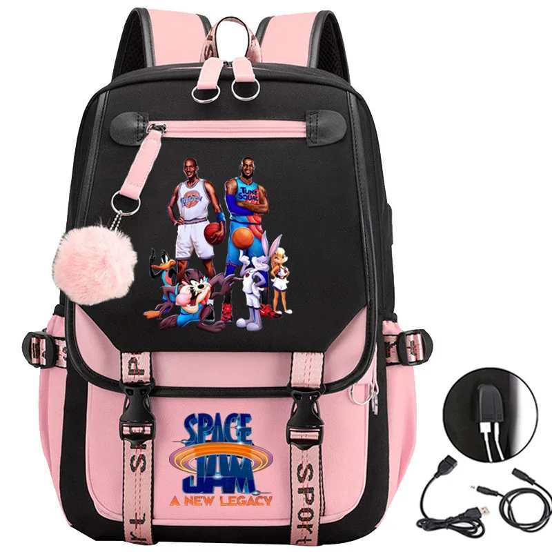 Space Jam23new Oxford Doek Cartoon Driedimensionale Bedrukking Baglogo Voor Kinderen