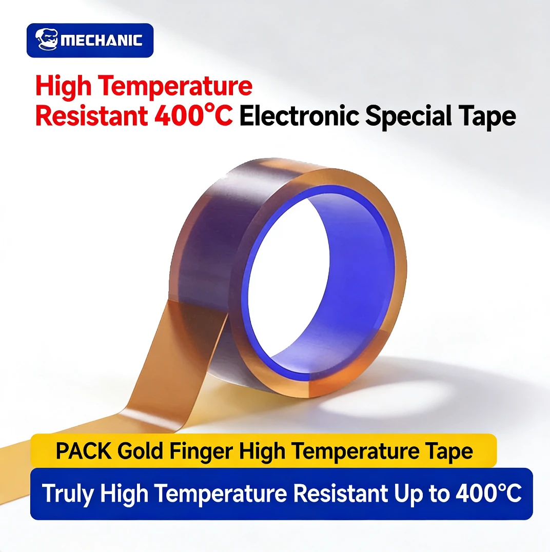 Image of Kapton-Klebeband 400 ° C Hochtemperatur-Hitzebeständiges Polyimid-Isolierband für PCB BGA Löt-Schutz und Reparatur 2-35mm 35M