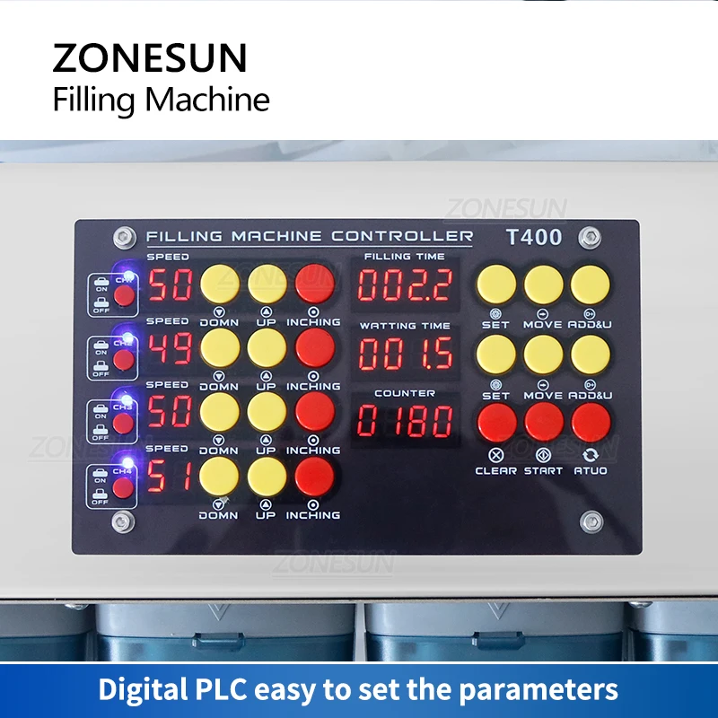 ZONESUN Small Production Line Liquid Filling Machine Peristaltic Pump Conveyor Bottle Jar Drinks Water Juice ZS-DTPP100C4