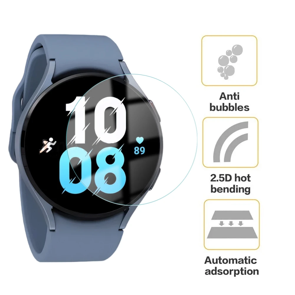Защитные пленки из закаленного стекла 9H для Samsung Galaxy Watch 5, 40/44 мм, Watch 5 Pro, защитная пленка для умных часов, пленка против царапин