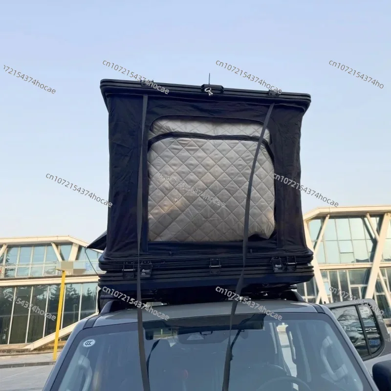 Z-Shaped Aluminum Hard Shell Roof Top Tent Waterproof Oxford Cloth Large Space Camping Car Tent