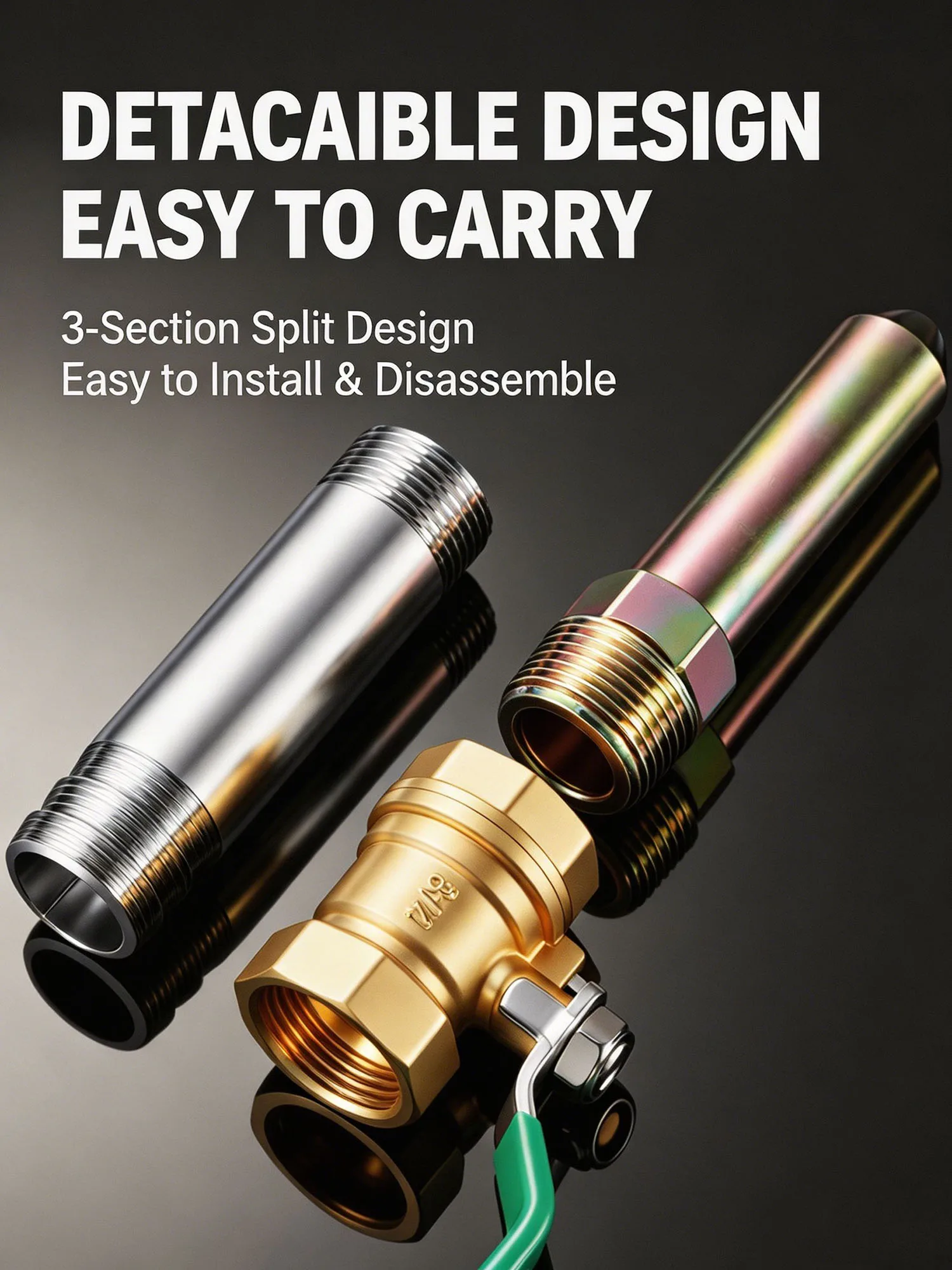 High Pressure Brass Water Gun Nozzle with Handle Shut Off Valve Sprayer Head for Car Wash Garden Irrigation Watering