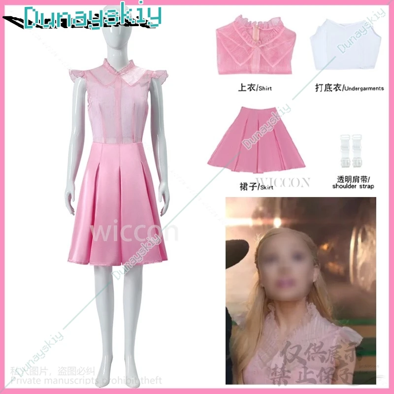 Glinda Cosplay Anime Costume Film Wicked Sweet Pink Lolita Dress Abiti per Halloween Natale da donna personalizzati